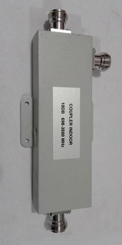 10DB Directional Coupler 698-3500 MHz - 50 Ohm Brass, Indoor & Outdoor IP65 Rated, RF Telecommunication Solutions, 300W Power