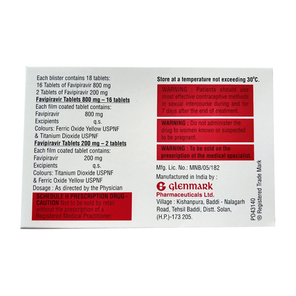 Fabiflu 800 Co-pack Tablet