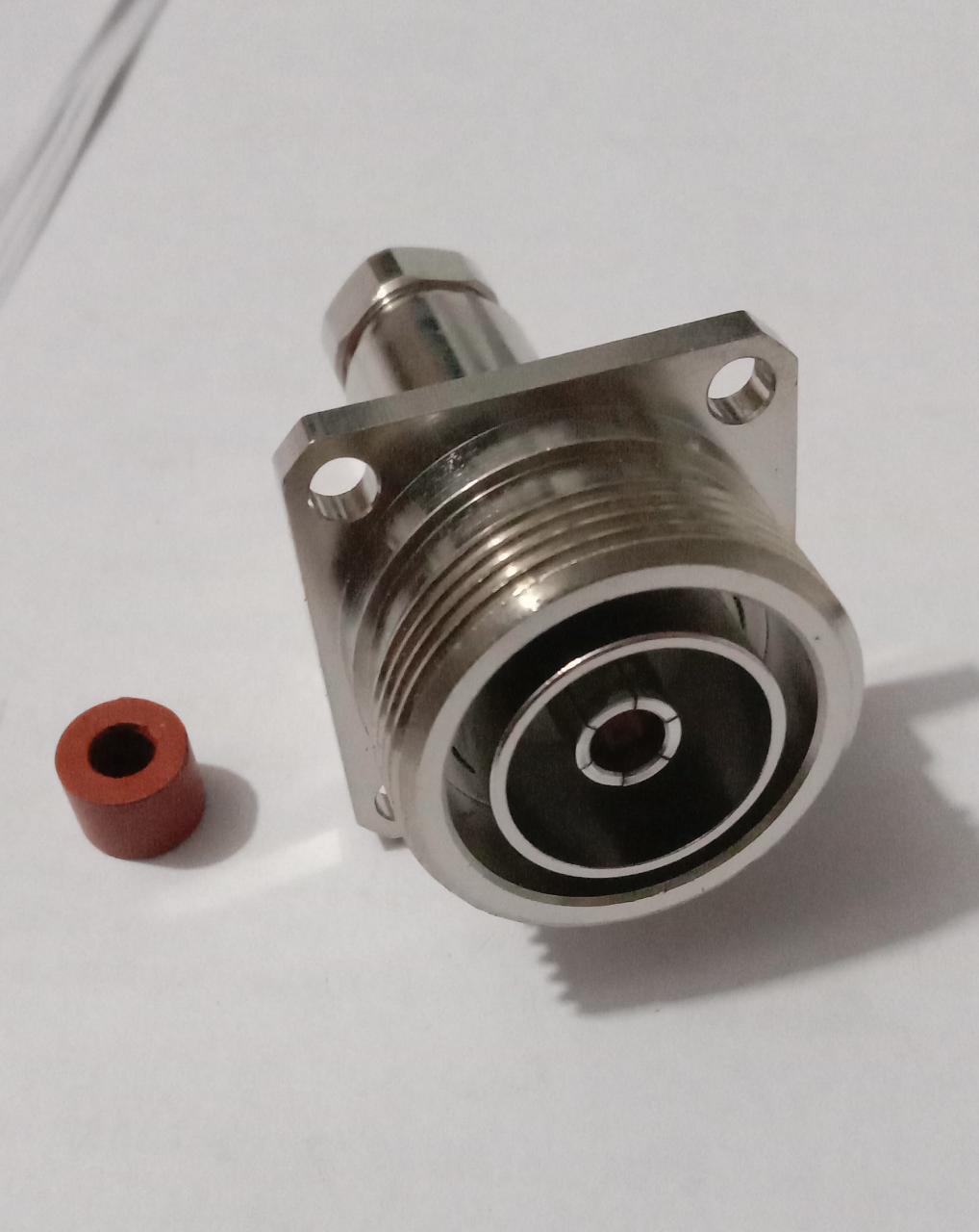 Din F 4 Hole 1/4 Clamp - Brass Shield, 0.25" Size, Impedance 50 Ohm, 6.5ghz Frequency, Vswr 1.15:1, Dielectric Resistance 5000m, Operating Temp -40â°c To +85â°c