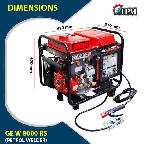 200 Amps Welding Generator 3 Phase 6 Kw Petrol Run Model Ge-3p-w8000rs Recoil And Self Start