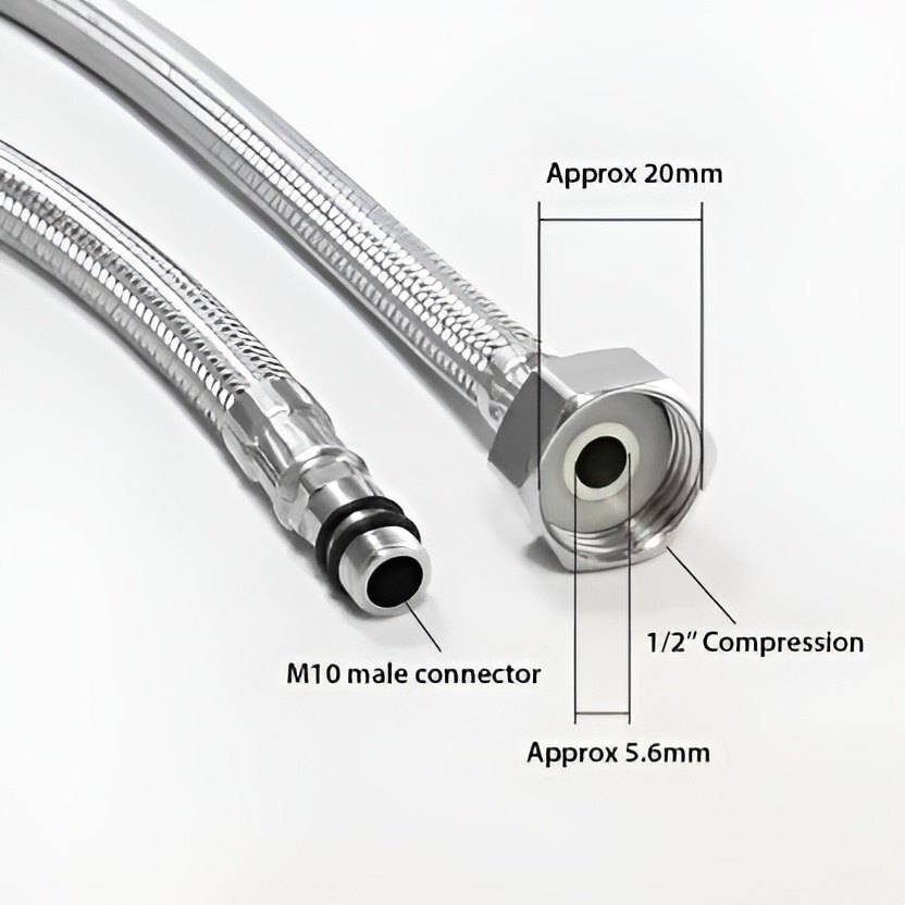 Silver Metallic Flexible Pump Connectors
