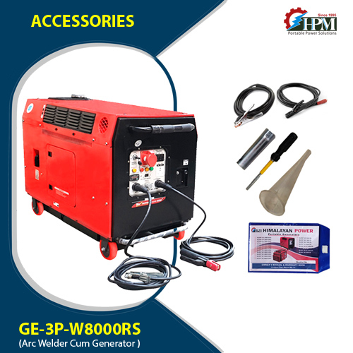 Silent Petrol Welding Generator 3 Phase 200 Amps 6 Kw Model Ge-3p-w8000rs Recoil And Self Start