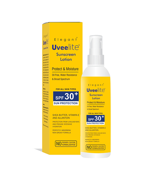 Uveelite Sunscreen Lotion - Spf 30+ With Pure Aloe Vera Gel | 100% Natural, Gentle On Skin, Suitable For All Skin Types