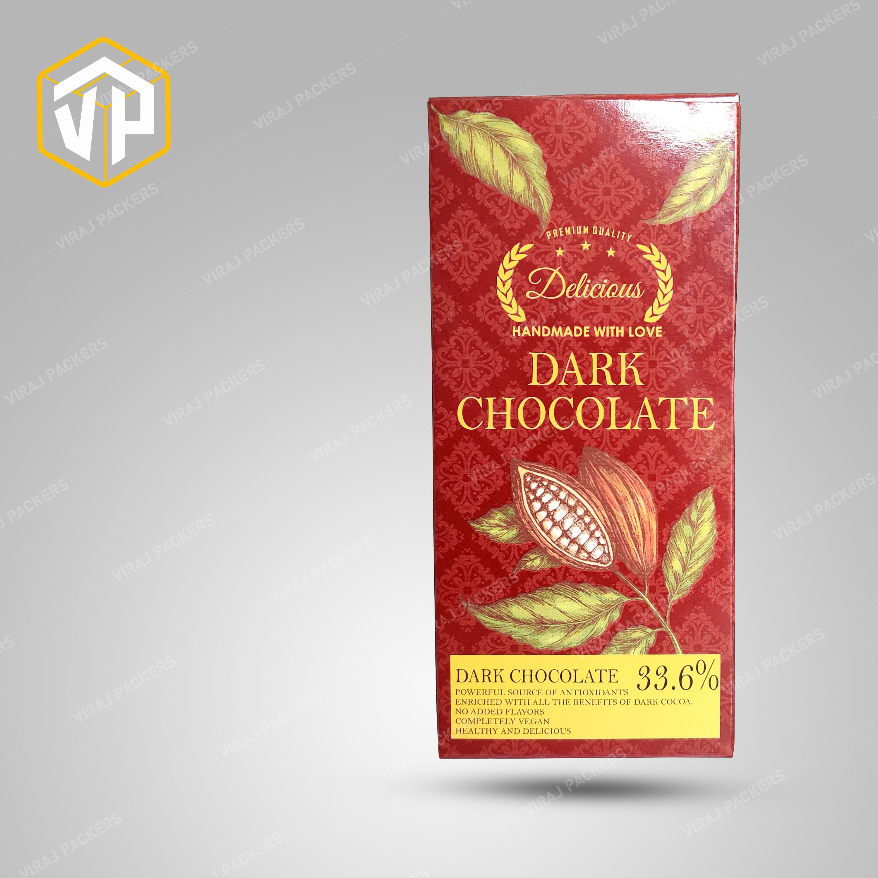 Customized Chocolate Bar Packaging Boxes - Cardboard 8x8x8 Inch Various Colors Available | Ideal For Food Packaging Rectangular Shape