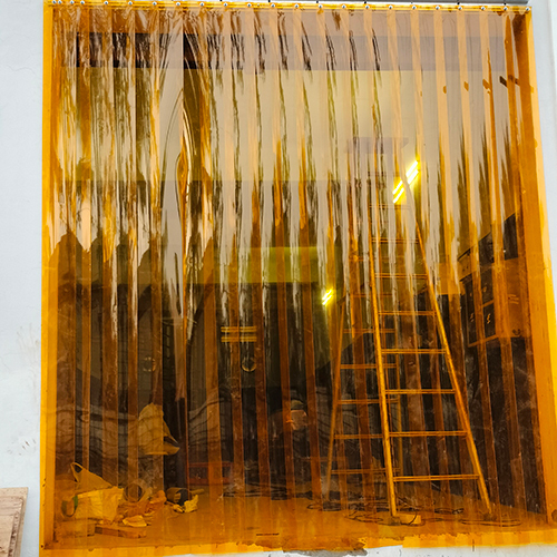 Different Available Anti Insect Yellow Pvc Plain Curtain