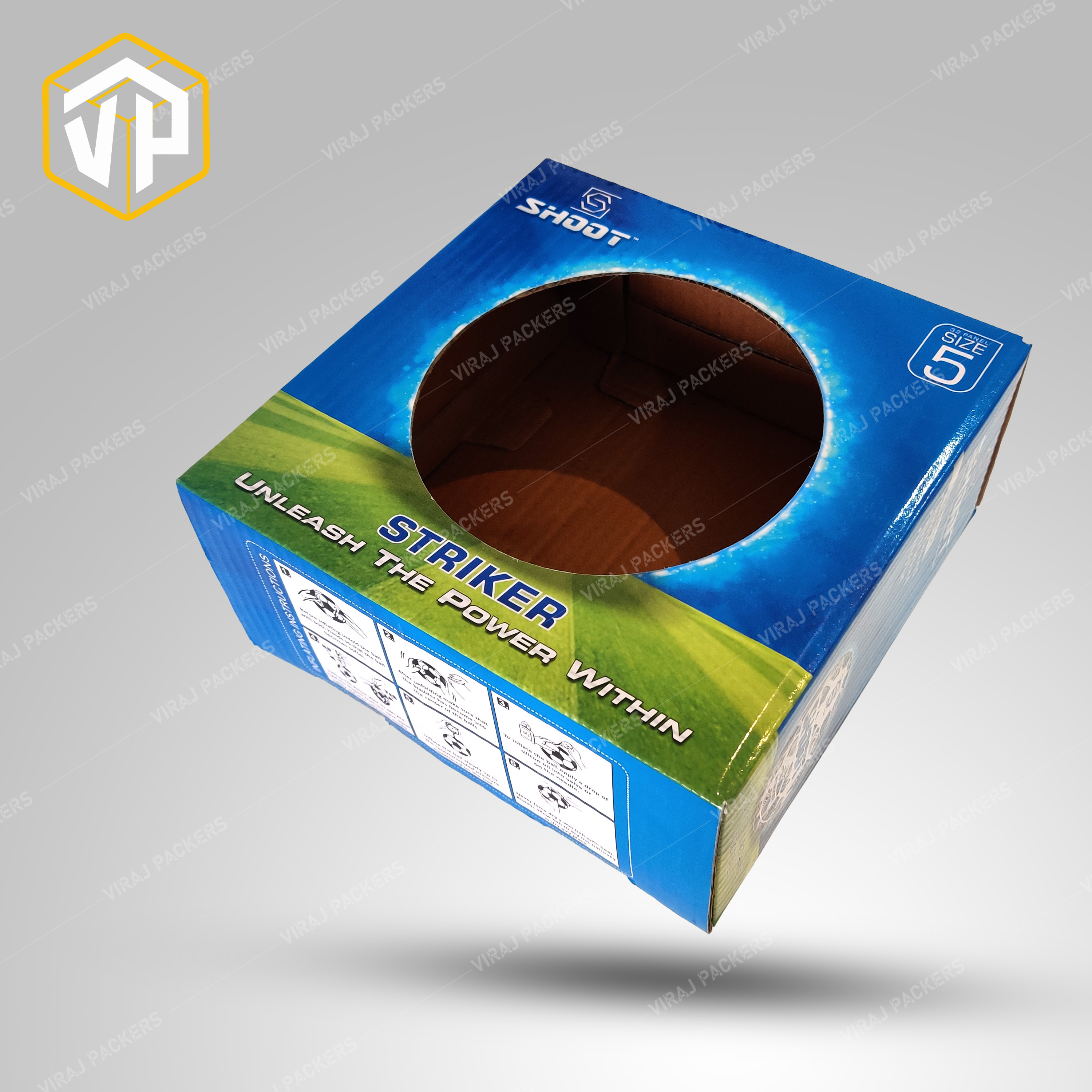 Customized Volleyball Packaging Boxes - White Coated Recycled Liner, Customized Size, Various Colors Available | Uv Offset Printing, Rectangular Shape