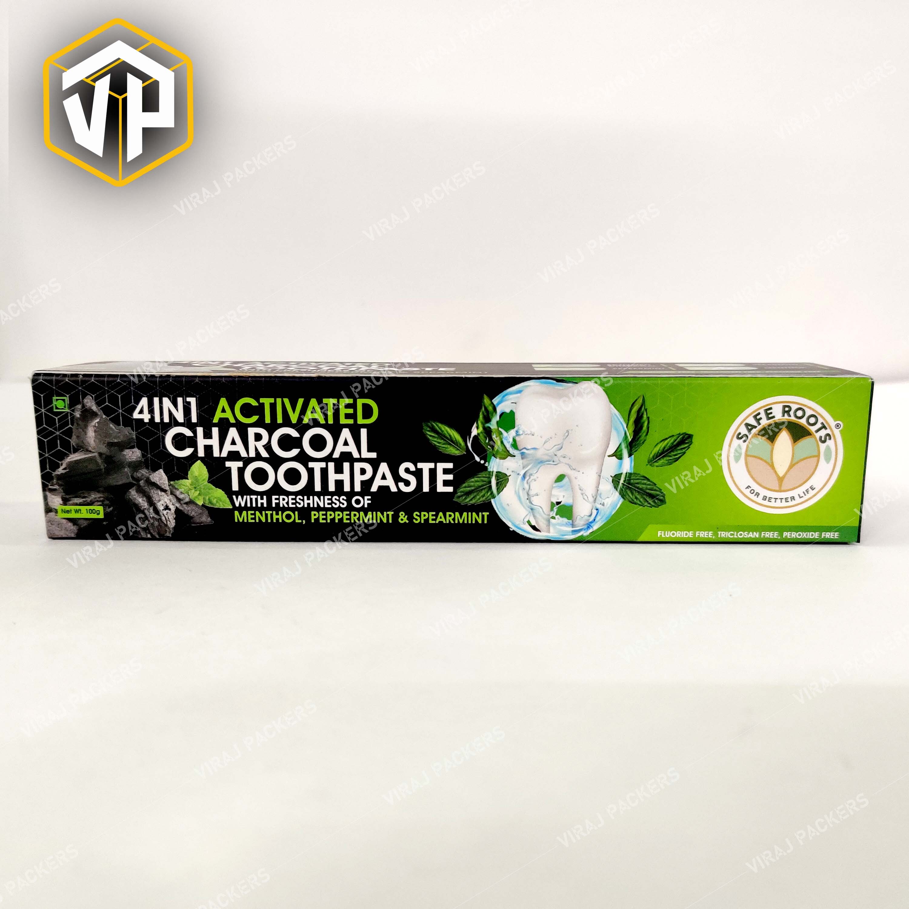 Toothpaste Mono Carton Packaging Box - Recycled Paperboard, Customized Size, Rectangular Shape, Different Colors Available