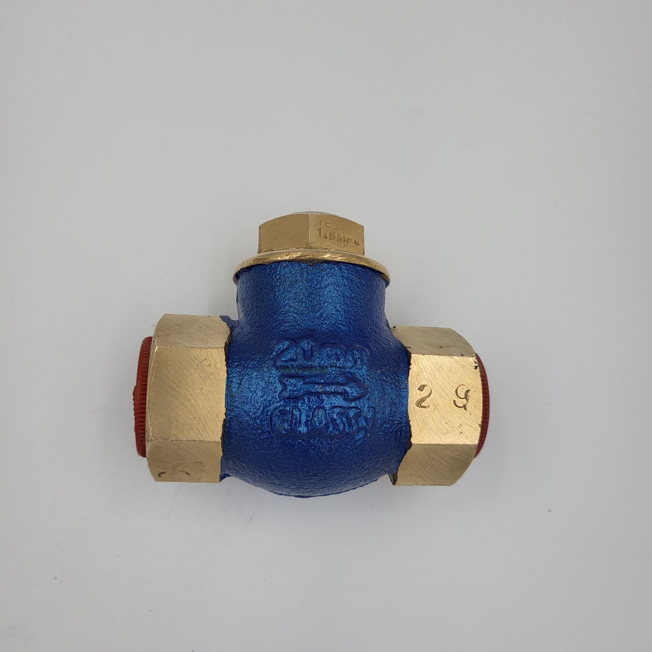 Rust Proof Brass Horizontal Lift Check Valve - 80mm Length, 25mm Port Size, Golden Color | High Pressure, Renewable Disc, Versatile For Water Applications