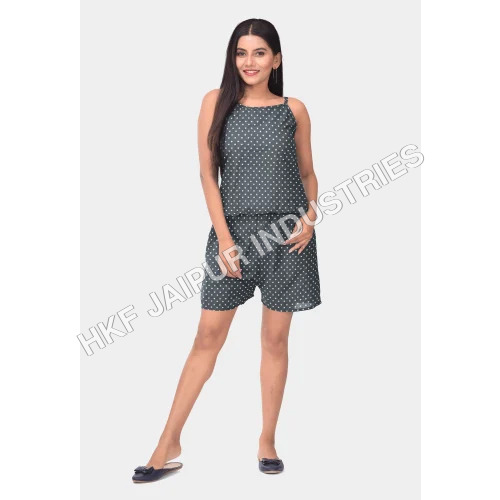 महिलाओं के कपास के रात्री वस्त्र शॉर्ट्स और टॉप