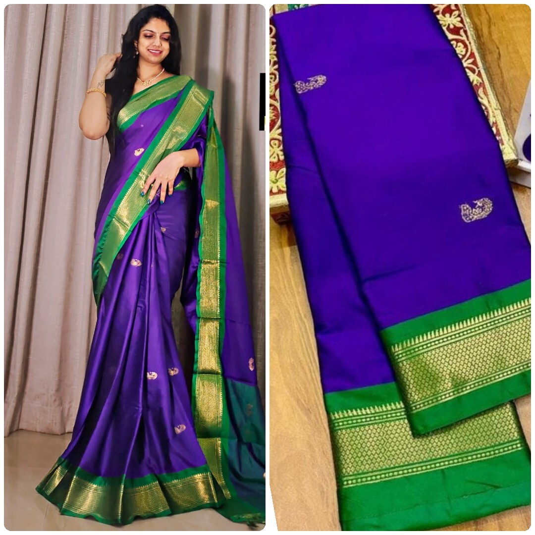 Paithani Saree Cotton Silk - Lightweight, Woven Pattern Design | Soft, Lustrous Fabric Perfect For Daily Wear, Available In Multiple Colors