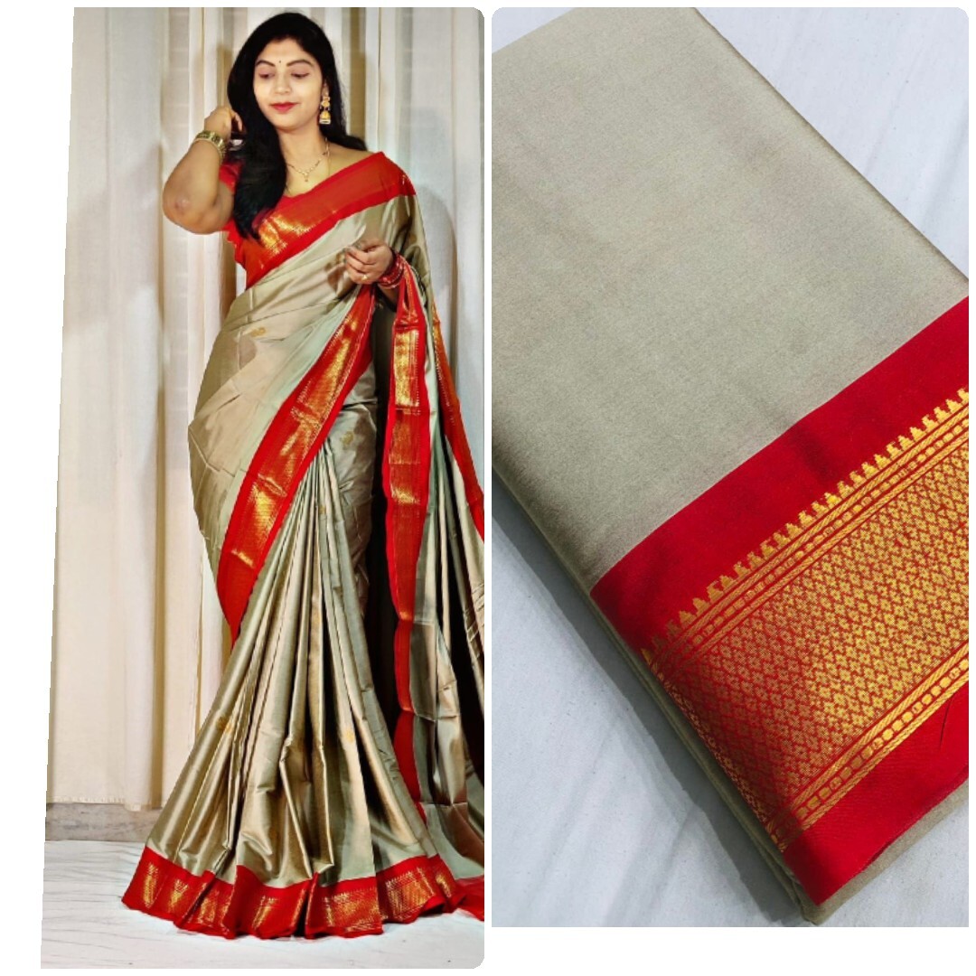 Paithani Saree Cotton Silk - Lightweight, Woven Pattern Design | Soft, Lustrous Fabric Perfect For Daily Wear, Available In Multiple Colors
