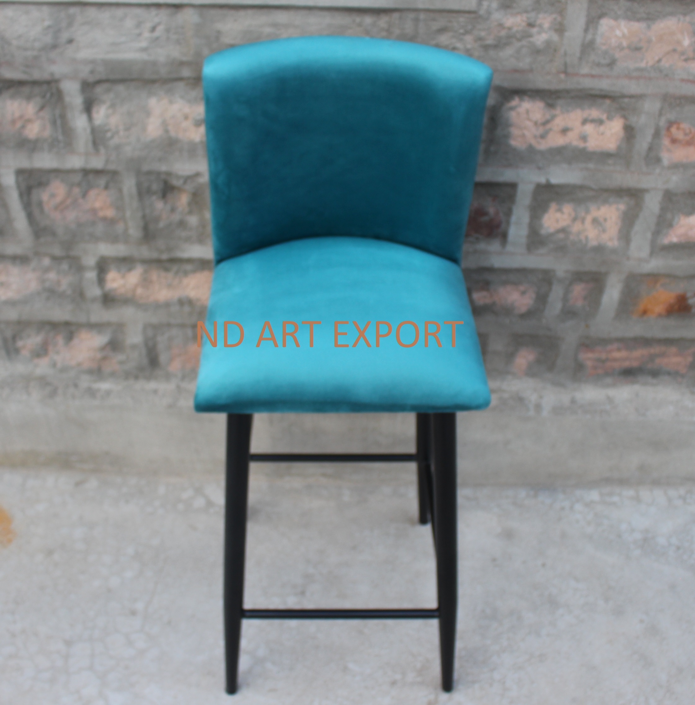 Bar Stool Chair For Bar Furniture With Ms Iron Base And Fabric Seat Nd Art Export Jodhpur Furniture - Artwork: Handmade