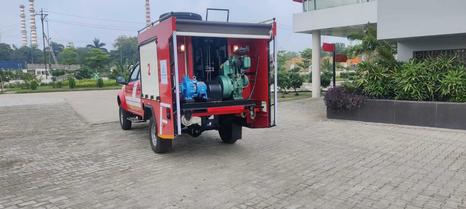 Red Mini Hazmat Van On Tata Yodha Chassis