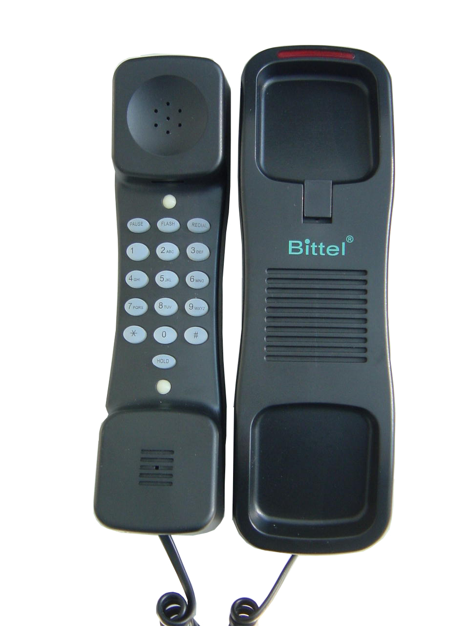 Hotel Bathroom Phone - Compact Dimensions 22.3cm X 6.8cm , Elegant Ivory And Black Design, Hearing Aid Compatible Handset, 2.7m Handset Cord