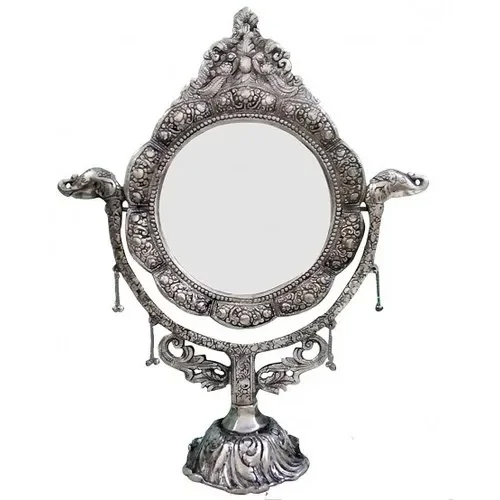 Metal Oxidised Mirror - Color: Silver