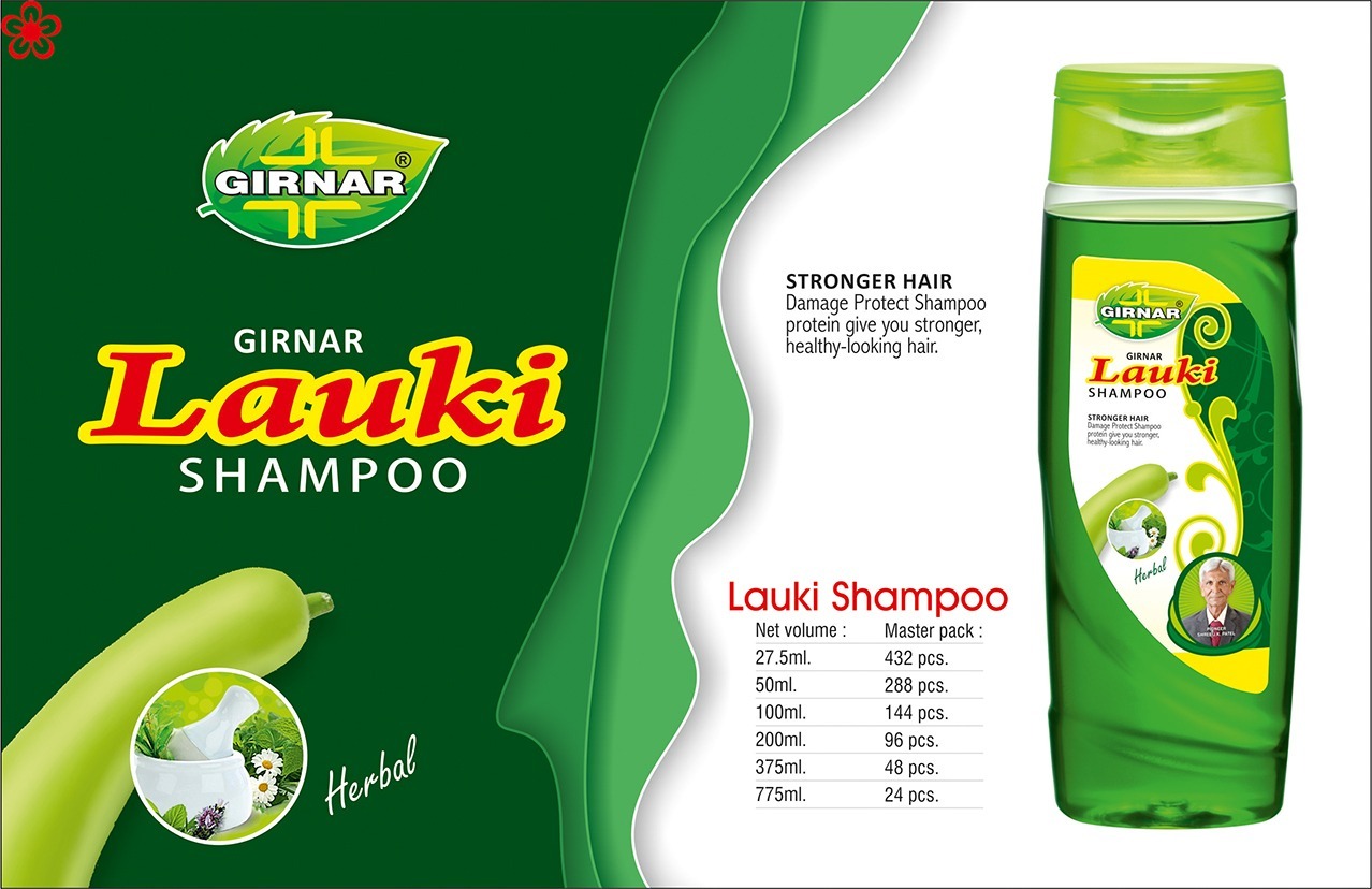 Lauki Shampoo 200ml - Gel Form Green Color | Natural Ingredients: Bawachi Chandan Amla Extract Kapoor Kachli For All Hair Types