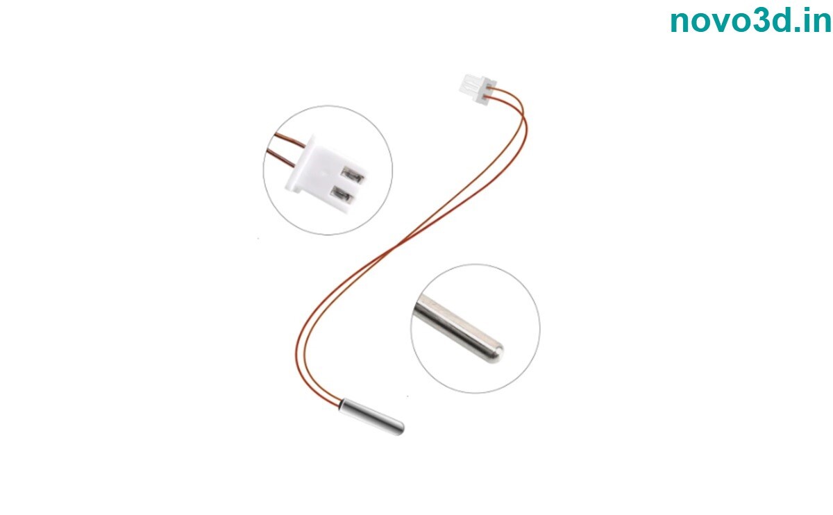 Ntc Thermistor 100k Sensor - Dumet Wire Head 3*15mm, Max Temp 350â°c | User-friendly Xh2.54-2p Terminal, Compatible With Voron, Cr6 Se, Dragon & More