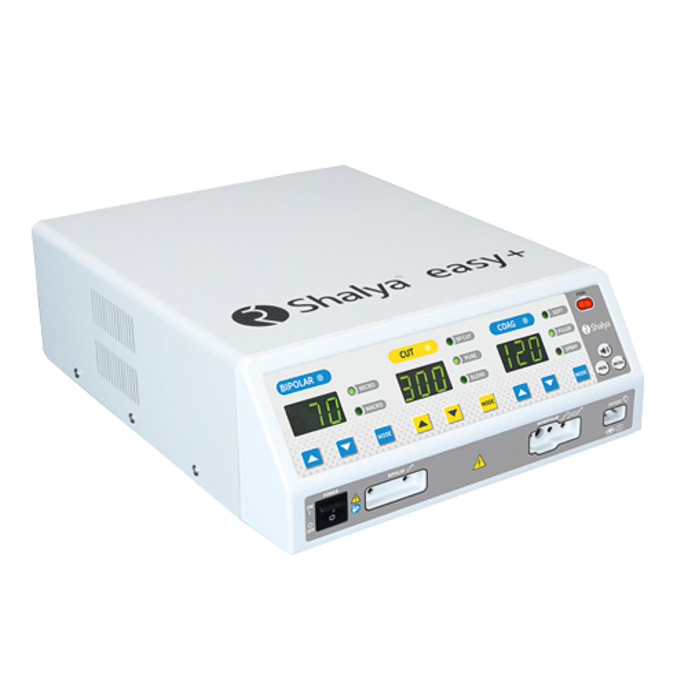 Shalya Easy+ Electrosurgical Generator - Stainless Steel, 300 Watt Power | Advanced Surgical Monitoring, Prem Electrode Safety, Ten User-settable Programs