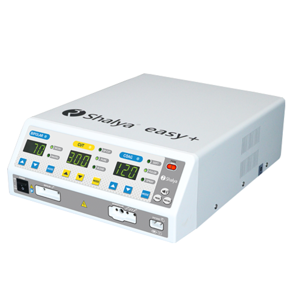 Shalya Easy+ Electrosurgical Generator - Stainless Steel, 300 Watt Power | Advanced Surgical Monitoring, Prem Electrode Safety, Ten User-settable Programs