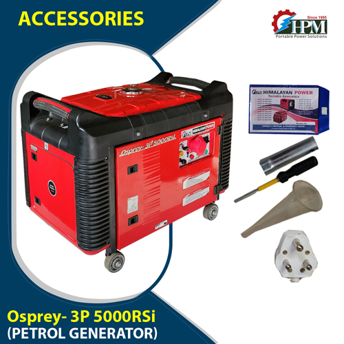Portable 3 Phase Petrol Generator Model Osprey Ge-3p-5000rsi Recoil And Self Start