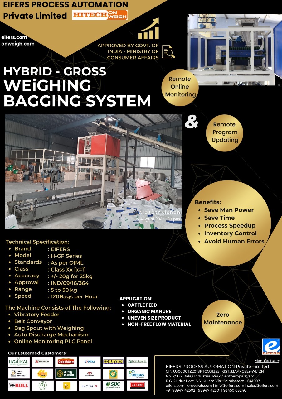 Semi Automatic Weighing And Bagging With Stitching And Conveying System
