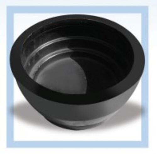 DI End Cap - Ductile Iron, Round Shape, Female Connection | Sleek Black Galvanized Finish, Durable Design for Effective Pipe Sealing