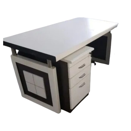 Office Table - Stainless Steel & Iron , Modern Design with Durable PP Plastic, Available in Multiple Colors for Versatile Office Use