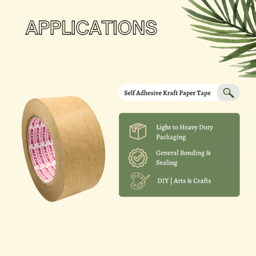 Self Adhesive Kraft Paper Tapes - Tape Length: 50 To 500 Meters Meter (M)