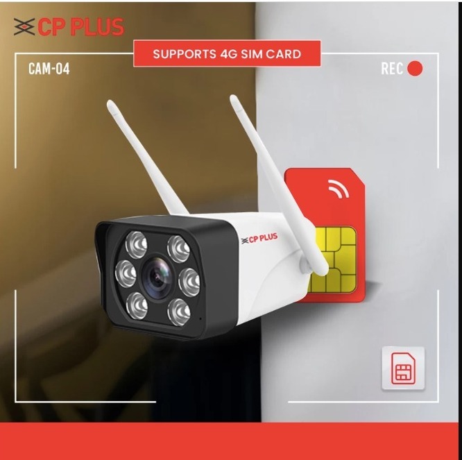 Cp Plus 4g Bullet Camera - 1/3 3mp Cmos Sensor, Ip66 Weatherproof, Two-way Audio, Night Vision Up To 30m