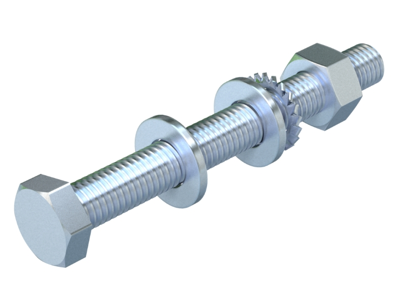 Wedge Anchor - Stainless Steel M6-m24, Silver Color | Hex Head Design, Heavy-duty Applications, Exceptional Holding Capacity, Various Lengths From 50 To 1500 Mm