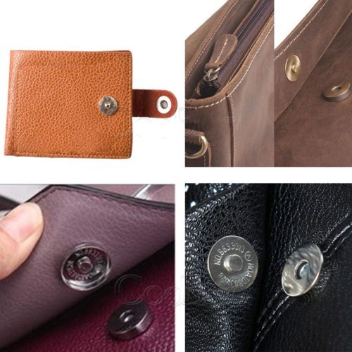 Clasps Buttons - Iron Material, 18mm Size, Silver, Golden, Rose Golden Colors | Round Snap Button Ideal For Purses, Bags, Leather & Diy Projects