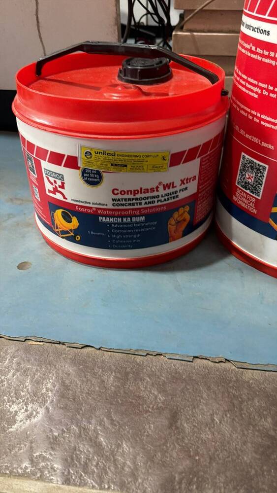 Conplast Wl Xtra Waterproofing Admixture - Liquid, 10 L, White | Improves Waterproofing Properties, Suitable for Various Applications