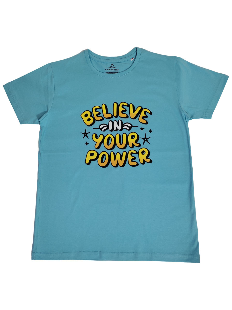 Unisex T-shirt For Men And Women - 100% Compact Cotton 180 Gsm Sky Blue Printed Short Sleeves O-neck Available In Sizes S L Xl Xxl