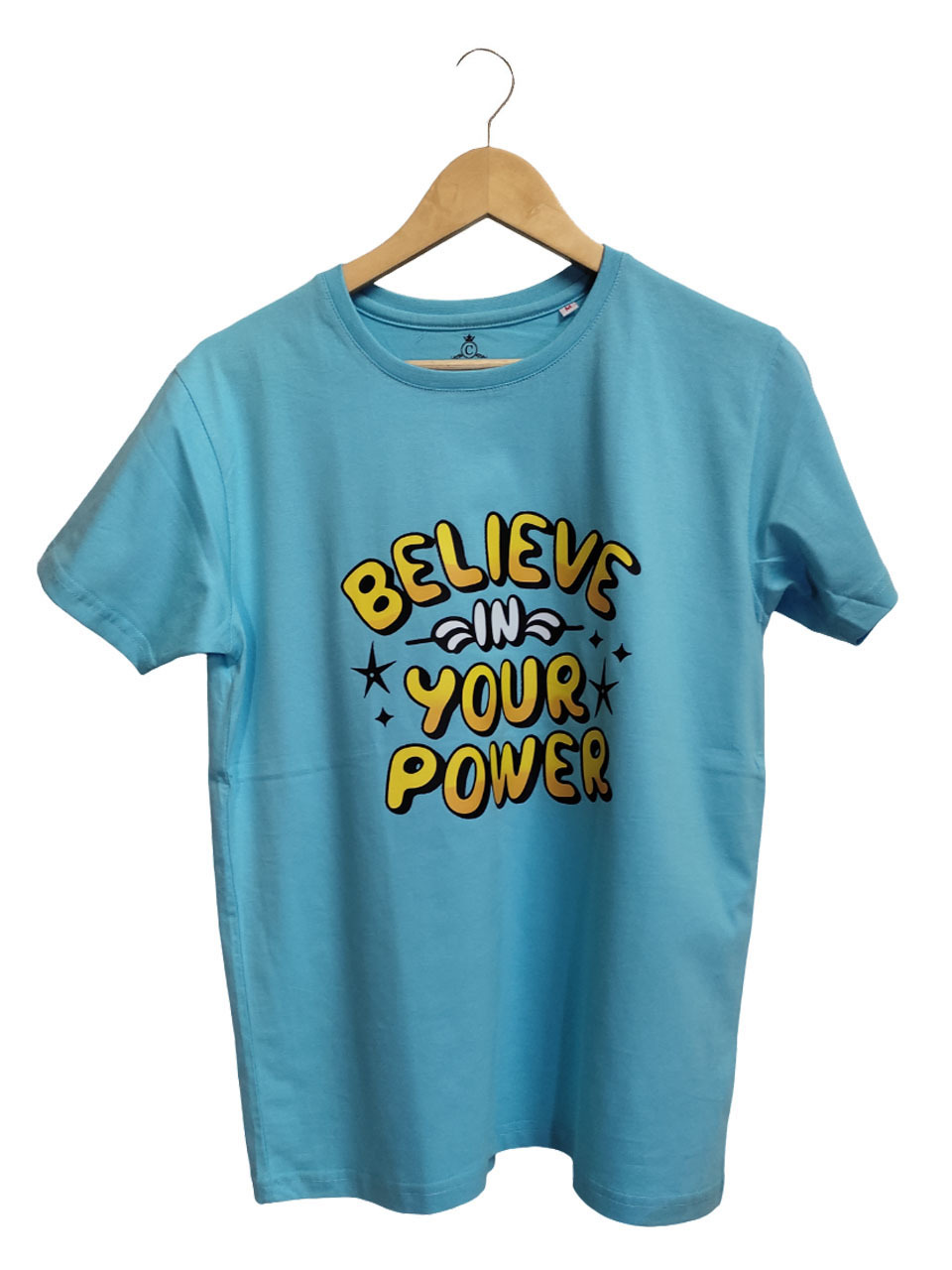 Unisex T-shirt For Men And Women - 100% Compact Cotton 180 Gsm Sky Blue Printed Short Sleeves O-neck Available In Sizes S L Xl Xxl