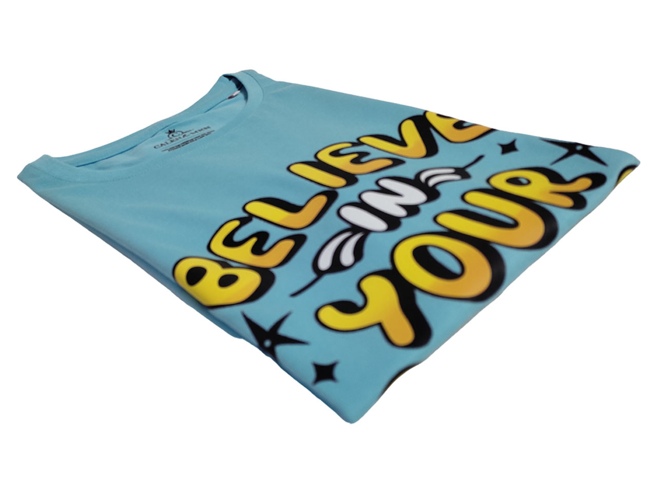 Unisex T-shirt For Men And Women - 100% Compact Cotton 180 Gsm Sky Blue Printed Short Sleeves O-neck Available In Sizes S L Xl Xxl