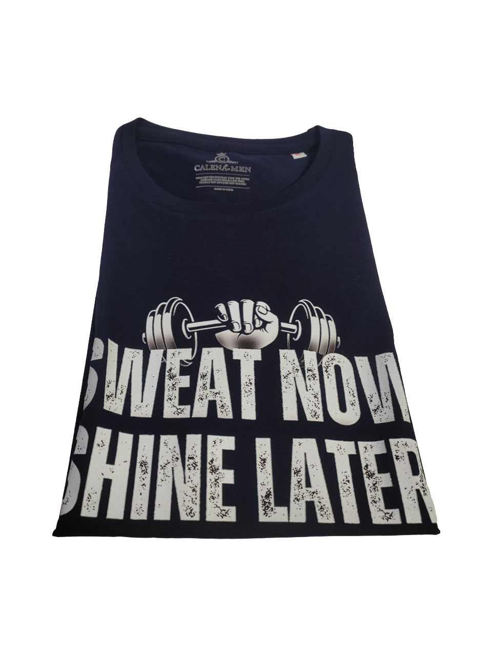 Unisex T-shirt - 100% Compact Cotton 180 Gsm | Navy Blue Short Sleeves Printed O-neck Available In Sizes S To Xxl Suitable For Ages 18+