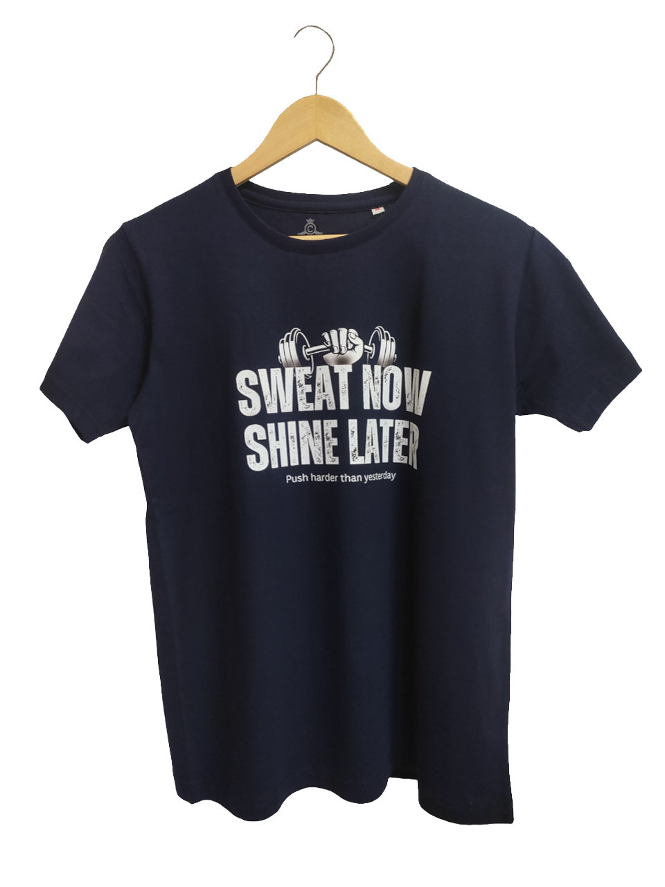 Unisex T-shirt - 100% Compact Cotton 180 Gsm | Navy Blue Short Sleeves Printed O-neck Available In Sizes S To Xxl Suitable For Ages 18+