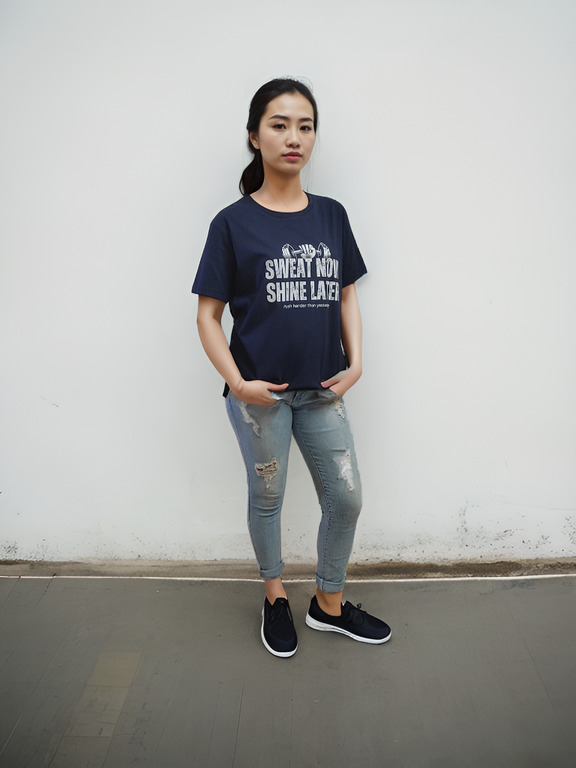 Unisex T-shirt - 100% Compact Cotton 180 Gsm | Navy Blue Short Sleeves Printed O-neck Available In Sizes S To Xxl Suitable For Ages 18+