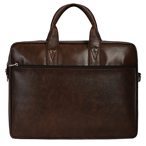 Synthetic Leather Brown File Messenger Bag - Color: Different Available