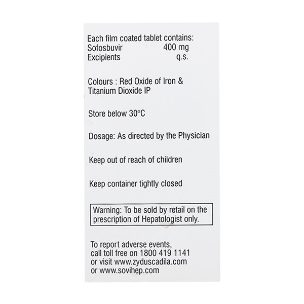 Sovihep 400 Mg Tablet - Drug Type: General Medicines