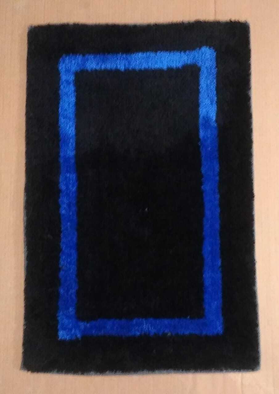Micro Squared Door Mats - Micro Polyester, 16x24 Inches, Multi-coloured, Soft Micro Yarn | Anti-slip, Washable, Customizable Designs And Sizes
