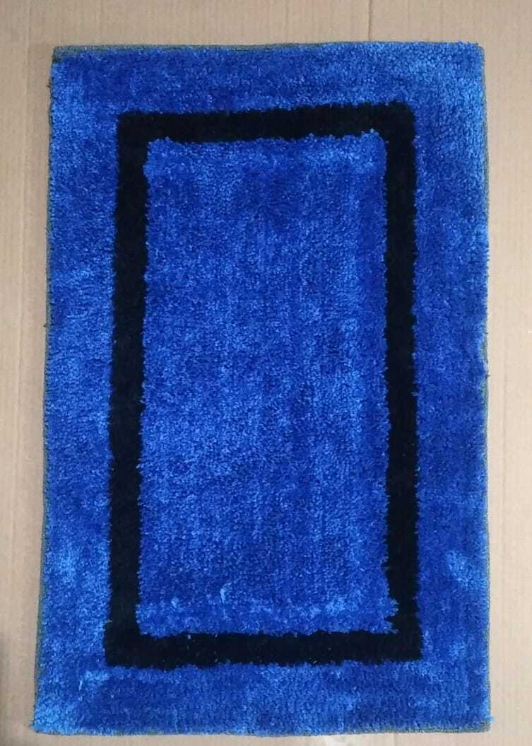 Micro Squared Door Mats - Micro Polyester, 16x24 Inches, Multi-coloured, Soft Micro Yarn | Anti-slip, Washable, Customizable Designs And Sizes
