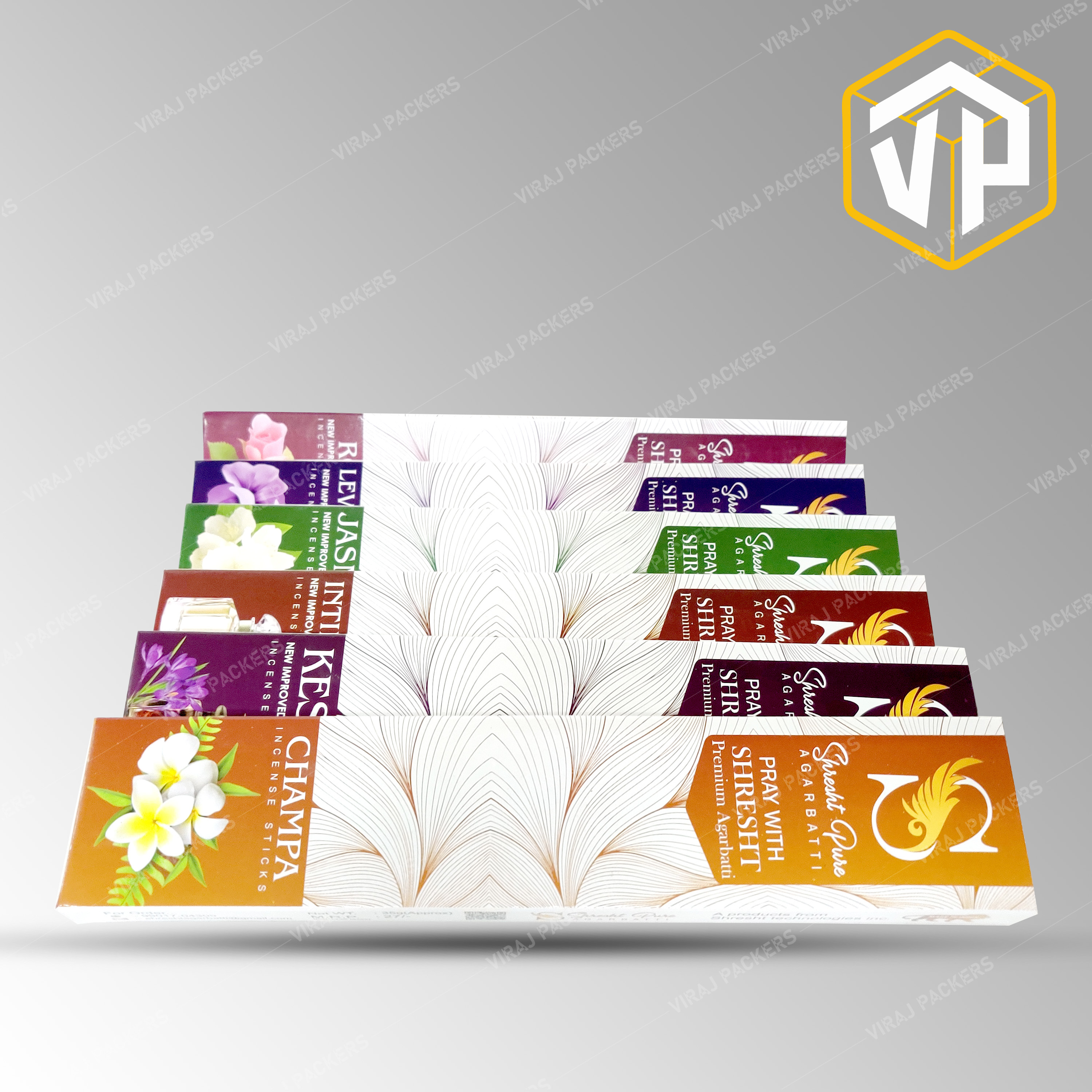 Customized Incense Stick Boxes - Unbleached Kraft Paperboard, Customized Size, Various Colors Available, Rectangular Shape, Pvc Coating