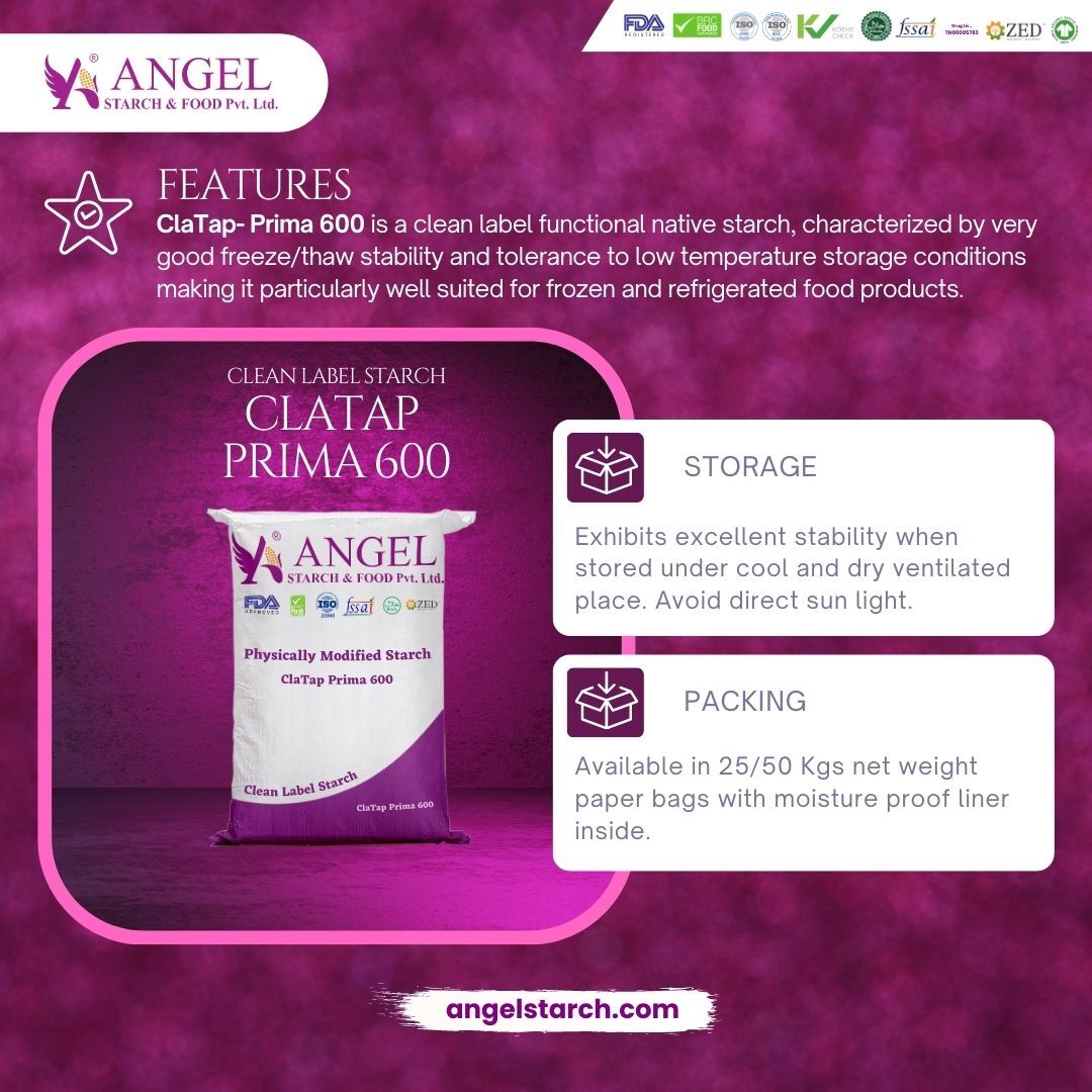 Modified Clean Label Starch To Improve Viscosity And Texture Of Baby Foods (Clatap Prima 600) - Fine Powder, Food Grade | Long Shelf Life, Freeze/thaw Stability, Versatile In Applications