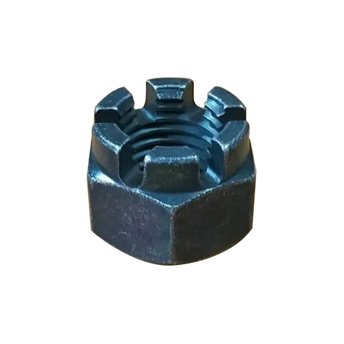 10 mm To 52 mm MS Castle Nut - Steel, 10 mm to 52 mm Size, Black Color, Chrome Plated Surface | Durable Performance for Various Applications