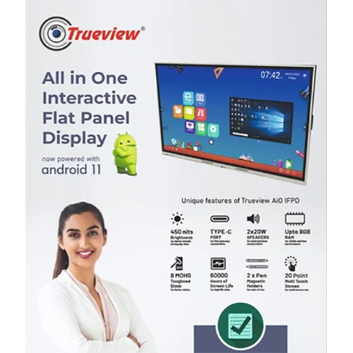 Trueview Interactive Flat Panel - Color: Black