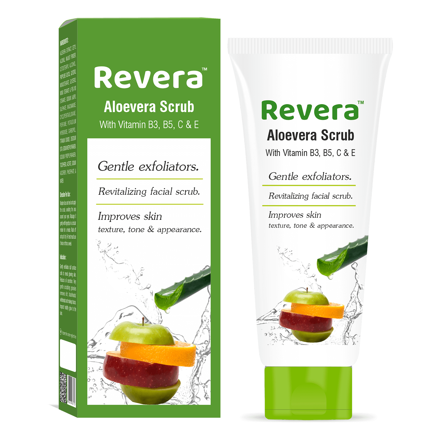 Aloevera Multivitamin Scrub - Gentle Exfoliation & Cleansing For All Skin Types, Enriched With Glycerin For Hydration And Skin Repair