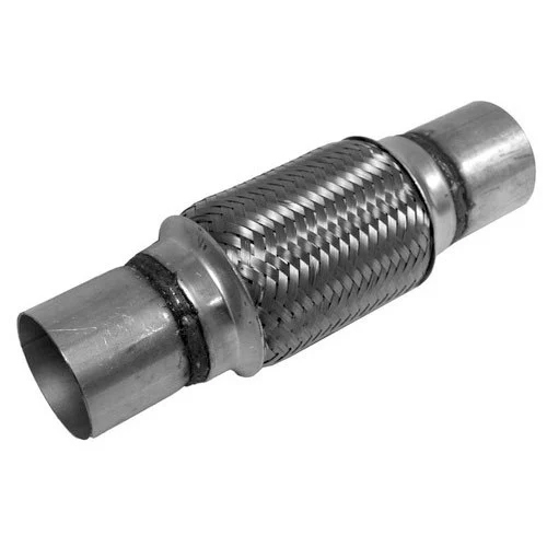 Automotive Exhaust Connector - Stainless Steel, Polished Smooth Finish | Silver Color, Durable Design for Seamless Exhaust Integration