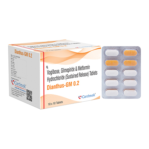 Voglibose Glimepiride And Metformin Hydrochloride Sustained Release Tablets Purity: 100%