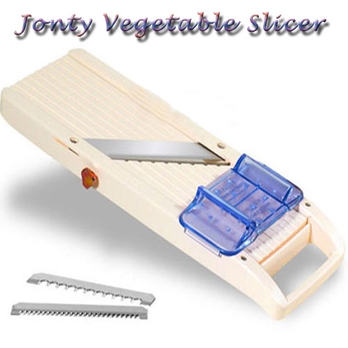 Multi Grater cum Slicer kitchen slice vegetables cutting 3 blades Jonty Vegetable Slicer